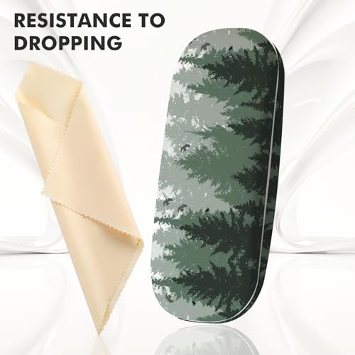 Image of Glasses Case Hard Shell,Portable Protective Eyeglasses Case, Eyeglass Holder Box with Cleaning Cloth,for Women Men