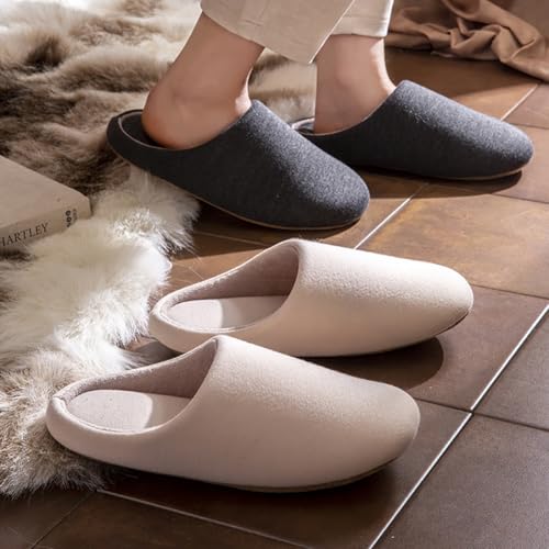 Women Men Cozy Slip-on House Shoes Soft Plush Lining Anti-Slip Platform Slippers Lightweight Indoor Outdoor Slippers3