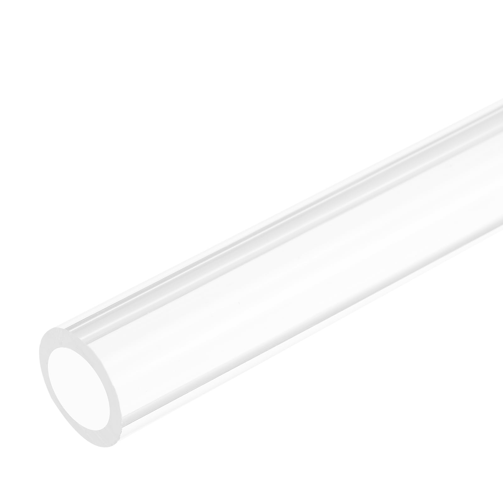 sourcing map Acrylic Pipe Rigid Round Plastic Clear Tube 15mm ID 19mm(3/4 inch) OD 305mm(12") for Lamps and Lanterns, Water Cooling System 2pcs
