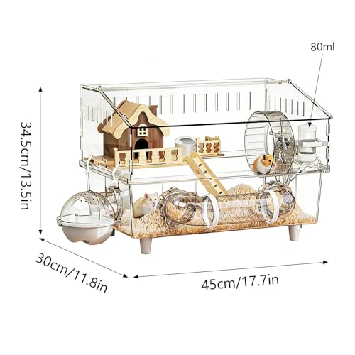 Grande cage pour hamster panoramique pour observer votre rongeur sans gêne