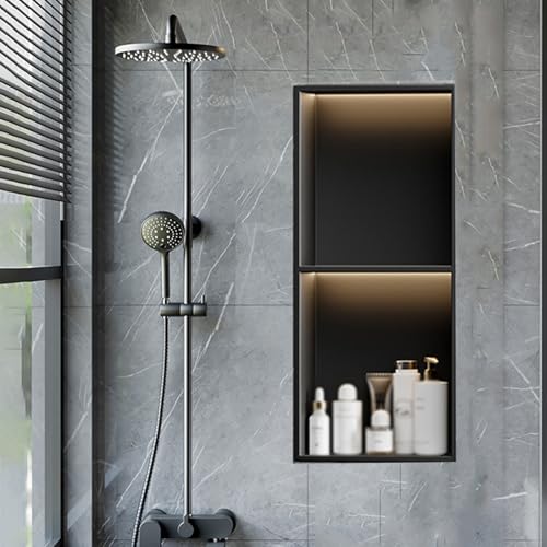 Niche de douche en acier inoxydable avec soudure sans soudure étagère encastrée