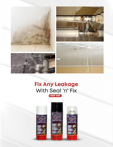 Image of seal n fix black spray just seal it Instant Waterproofing and Repair BLACK spray ( Anti-corrosion) 1275ml SNF black PACK OF 3