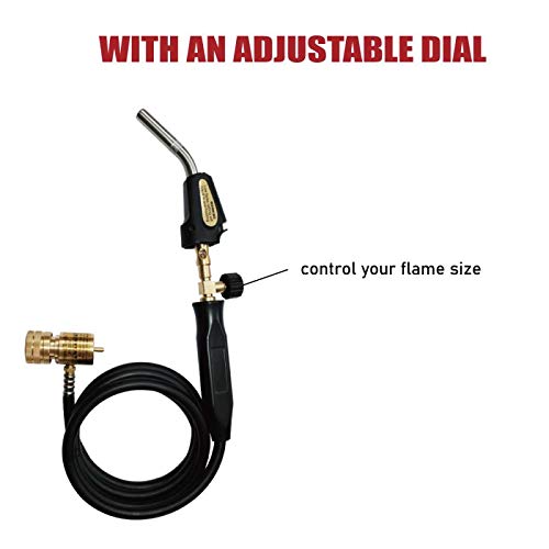 Mapp/Map/Propane Gas Torch,Soldering Torch,Use Brazing，Cooking，Surface Heating Treatment (Hose Head) #TOP4