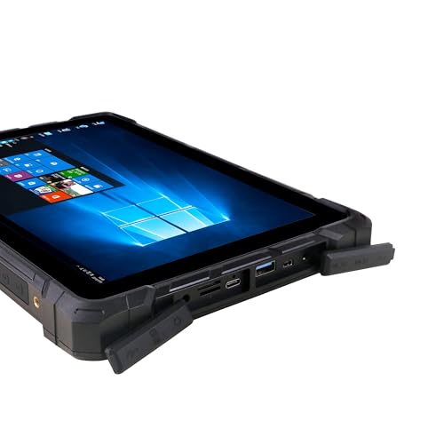 Image of Rugged Industrial Tablet, Windows 11 Pro, Intel N100, 16GB + 256GB | 10.1 inch PC with RS232, Gigabit Ethernet, dual USB 3.2, full-function Type-C and 8000mAh battery, IP67