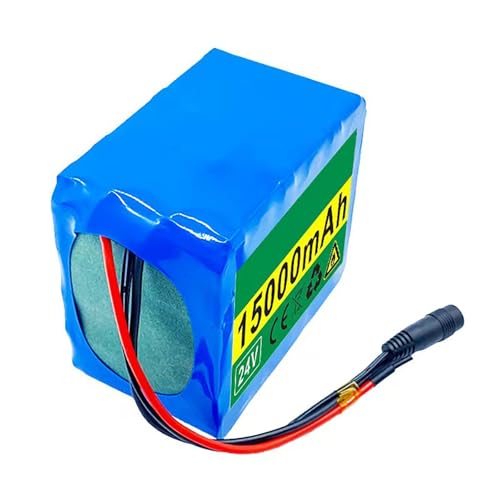 Batería de litio de 24 V y 15 Ah, 6S5P, para bicicletas eléctricas, batería de iones de litio, resistente al agua, recargable, para bicicleta eléctrica, scooter, con BMS y cargador de 25,2 V XT60