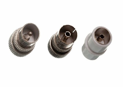 One Stop DIY Confezione da 36 connettori per cavo antenna coassiale, 12 femmine, 12 maschi 12 F/M