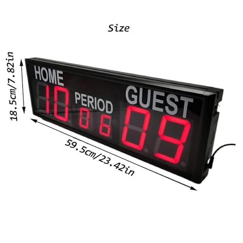 Marcador digital LED de 6 dígitos con trípode, brillo ajustable en 10 niveles para juegos deportivos: voleibol, tenis de mesa, béisbol y baloncesto miniatura 5