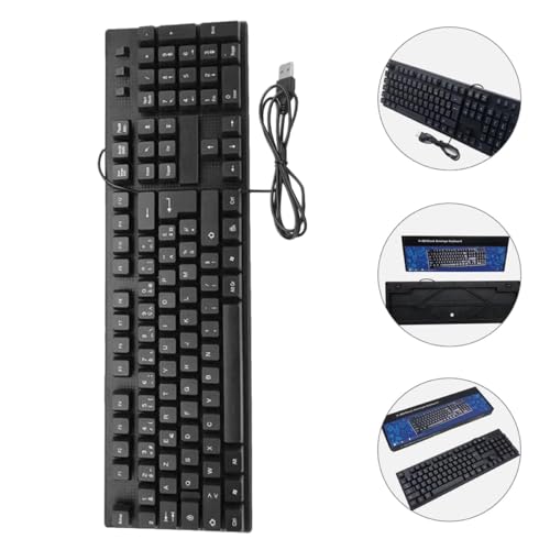 Image of PremiumAV Wired USB Computer Keyboard Full Size 104-Key for Laptop Desktop PC Gaming Office Typing French Layout