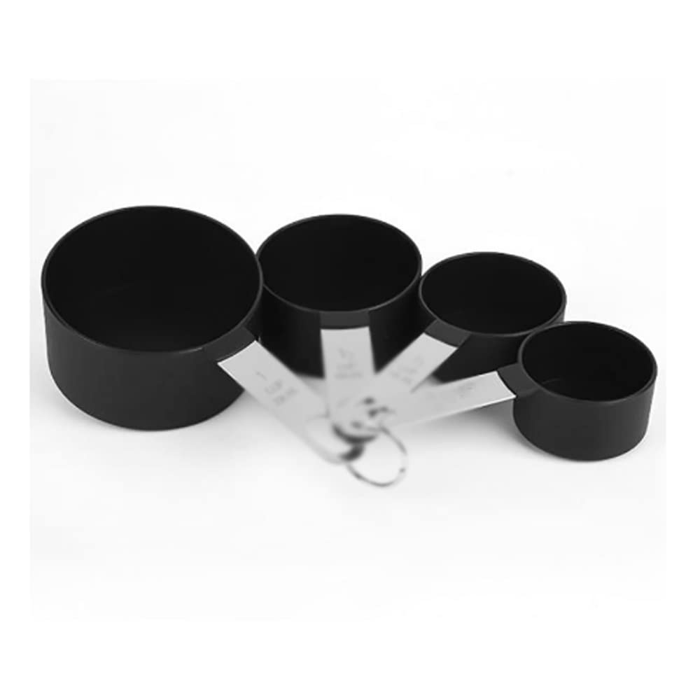 BAtlam 8 unids/Set de Cuchara medidora de Acero Inoxidable, Taza medidora con Mango de Silicona, Juego de Cuchara medidora, Herramienta para Hornear Cuchara