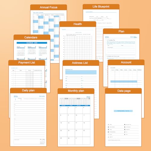 Academic Diary Year 2026 A5 Page A Day,Year Academic Planner Jan 2026 to Dec 2026,Hardcover Agenda with Pen Holder, Front Pocket,Colorful Monthly Tab,Elastic Closure (Yellow) - Image 6