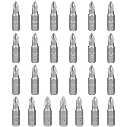 Hphope Ph1 Screwdriver Bit Set, Phillips #1 Bits 1/4" Hexagon Bit (Length: 1", 25 Pack) #TOP1