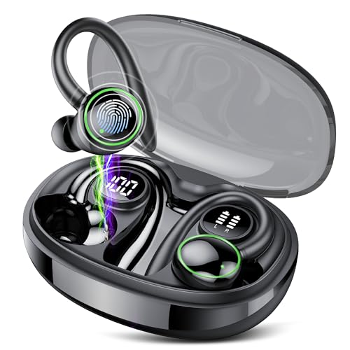 undefined Wireless Earbuds, Bluetooth 5.4 Headphones Sport, Over Ear Buds With ENC Noise Cancelling Mic, 48H, Wireless Earphone With Earhooks, Stereo Deep Bass, IP7 Waterproof Headset for Workout Running, Black の商品画像 8