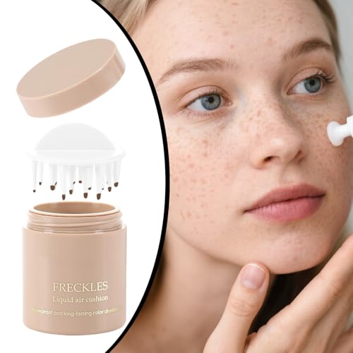 Künstliche Sommersprossen – Speckles Pen | Wasserdichtes, flüssiges Luftkissen, gefälschte Sommersprossenstempel, langlebig, für Hautschönheit, Frauen und Mädchen, natürlicher Look