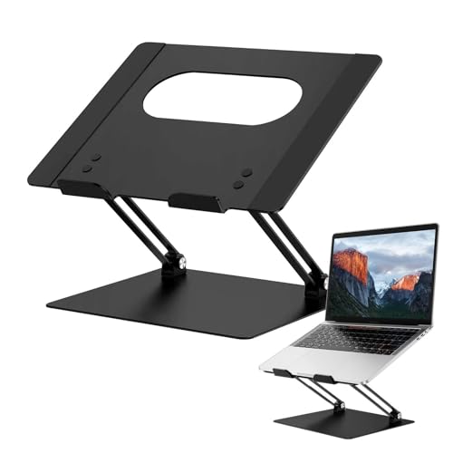 Aluminum Alloy Laptop Stand Adjustable Ergonomic Notebook Riser and Cooling Mount Foldable Support per 10-14 pollici Laptops and Tablets Portable Desktop Holder per Office Home or Travel Use