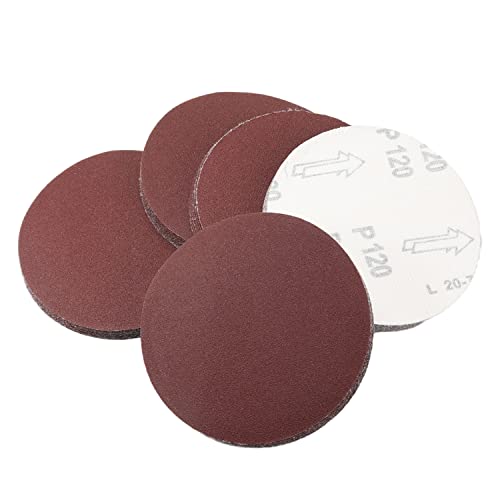 Utoolmart ディスクペーパー サンダー サンディングディスク サンドペーパー ダブルアクション マジック ペーパー 研磨 やすり 電動サンダー用 サンディングパット 木工用 ランダムアクションサンダー用 サンディング 研磨 サンダー用紙やすり丸型 #120 工木工生地研磨用 5インチ 外径 125mm 50枚