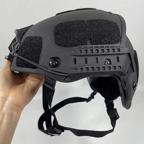 KLYso Casco Balístico Militar AFCasco Balístico NIJ IIIA 3A Nivel Aramid UHMW-PE Casco Táctico De Seguridad (Color : BK, Size : 4pcs)
