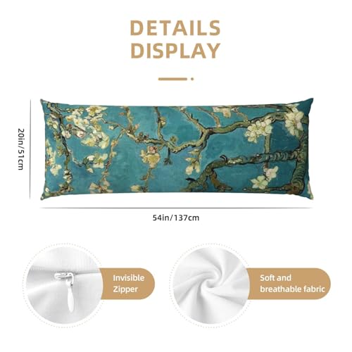 Housse de coussin fleurs d'amandier rectangulaire 51x137 cm - 4