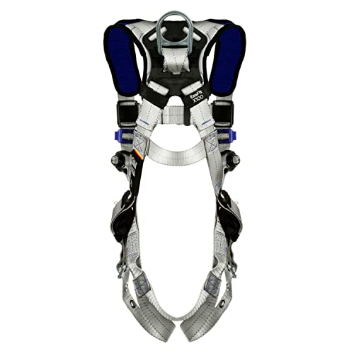 Image of 3M DBI-Sala ExoFit X100 Comfort Vest Retrieval Safety Harness Fall Protection, ANSI, OSHA, Shoulder and Back D-Rings, Padding on Back and Hips, Pass-through Chest Buckle, Tongue Leg Buckles, 1401157,M