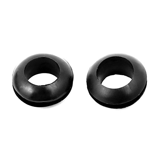 sourcingmap Rubber Armature Bar Electric Cable Protector Ring Wiring Grommets 10mm Inner Dia 80pcs Black - Image 2