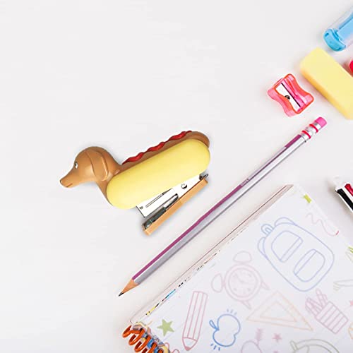Yobro Mini Stapler For Kids Students Novelty Hotdog Desktop Stapler With 1000Pcs Staples 12 Sheets Capacity Stationery Animal Stapler For Home Office Gift For Kids #TOP3