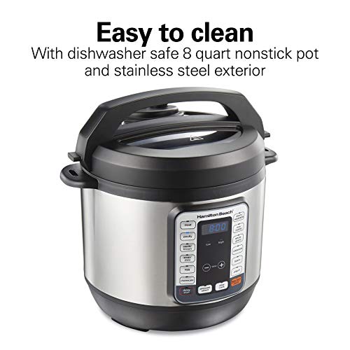 Hamilton-Beach-12-in-1-Electric-Pressure-Cooker-with-True-Slow-Cook-Technology-Sautes-Browns-Steams-Rice-Function-Egg-and-More-8-Quart-Capacity-Stainless-Steel-34508