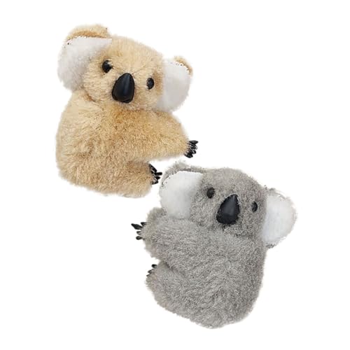 WEKADRIN ぬいぐるみ素材のかわいいコアラヘアクリップ 女の子向け小型動物ヘアピン 髪にやさしい柔らかいプッシュクランプ ファッションおしゃれアクセサリー