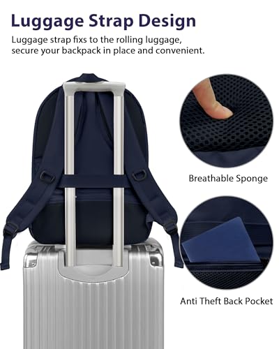 Image of MATEIN Travel Backpack for Men with Anti Theft Pocket, TSA Friendly Carry On 17.3 Inch Laptop Backpack with Luggage Strap, Water Resistant Flight Approved Work Business College Daypack Bag for Men