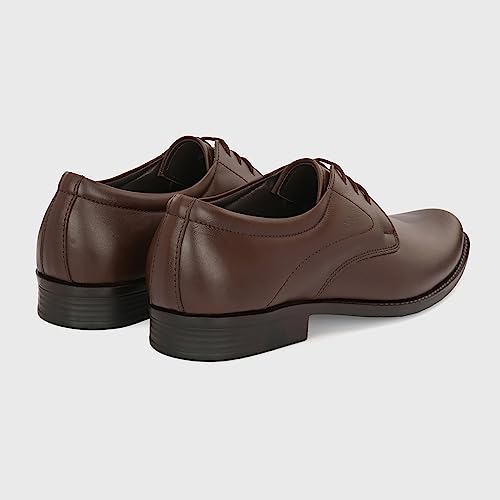 Image of Blue Leather by Centrino Genuine Leather Lace-up Men's Formal Shoe | Stylish with Soft Cushioned Insole | Trendy Lace-Up Design | Durable Leather with Anti-Skid Sole | Perfect for Formal Wear (3901)