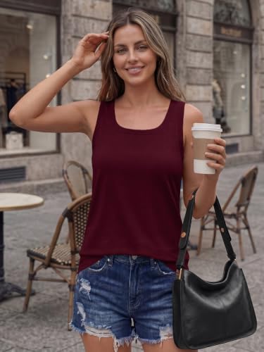 Image of AUTOMET Women's Square Neck Tank Top | Soft Lightweight Sleeveless Shirt, Loose Fit Flowy Summer Basic for Layering, Casual & Workout