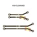 INJORA Brass High Clearance Front 4 Links Set 43g Links Set for SCX24 Gladiator Dodge Power Wagon Axial 1/24 RC Crawler Car(Black Brass)