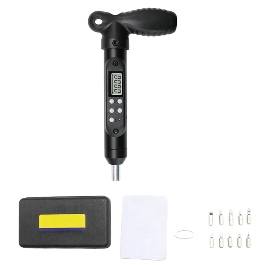 Aundhegrtt As Shown Digital Torque Screwdriver With 10 Adjustable Settings And Wrench Set For Bicycle Repair Maintenance And Installation D