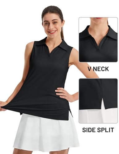TACVASEN V Neck Sleeveless Golf Top