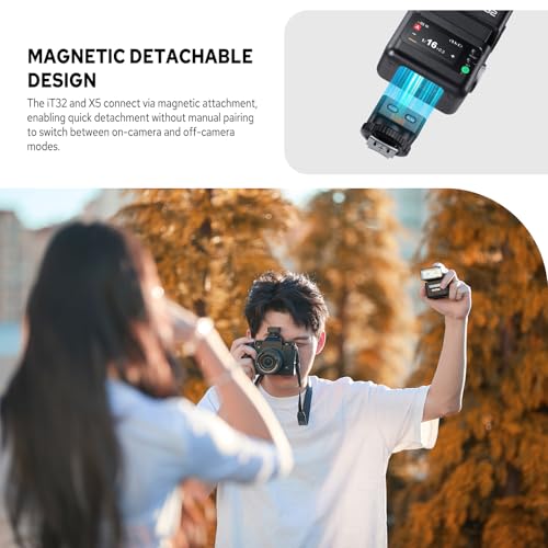 Image of GODOX IT32 TTL Camera Flash with X5S Wireless Flash Trigger for Sony, 2.4G Wireless Flash HSS 1 /8000s, Built-in Receiver & Lithium Battery, 510 Full Power Flashes, LED Modeling Light, Magnetic Hotshoe