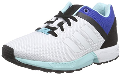 adidas ZX Flux Split, Chaussures de Course Homme, Blanc Weiß FTWR White FTWR White Clear Aqua, 46 2/3 EU