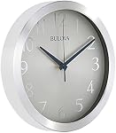 Bulova C4844 Winston Wall Clock, Silver