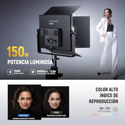 Panel LED 150W bicolor para estudio de fotografía Neewer AP150B regulable 3