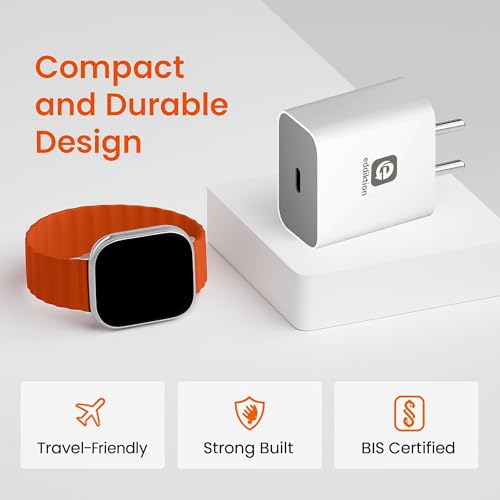 Image of Original iPhone Charger 20W PD Type C I BIS Certified Safe Charging | Type C to C Cable | for iPhone 17 /17 Air /17 Pro /17 Pro Max,16 /16 Plus /Pro /Pro Max,15 /14 /13 /12 /11 | PD 3.0 Fast Charging Adaptor