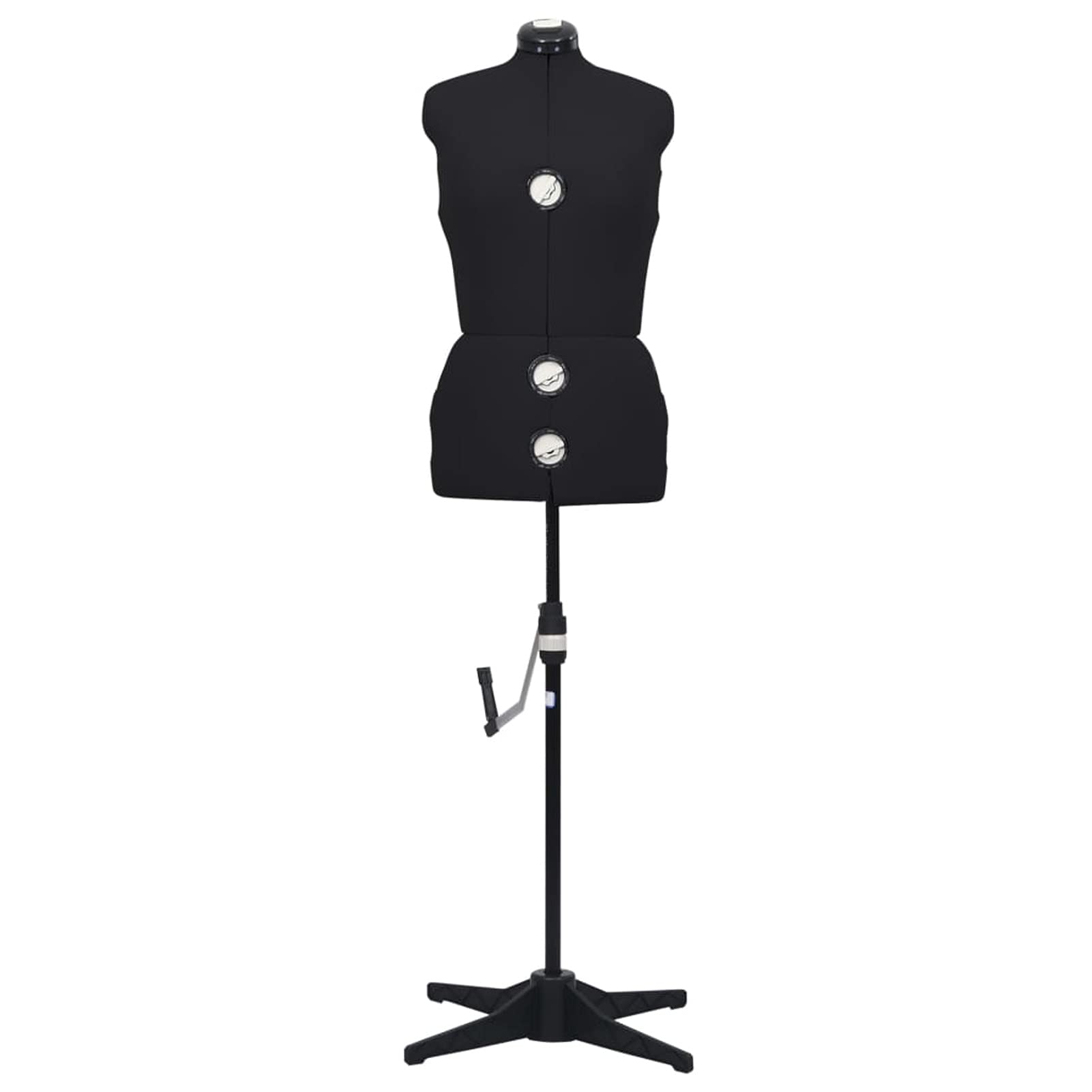 Maniquí de Sastre Ajustable para Diseñadores de Moda - Negro, Talla M/40-46