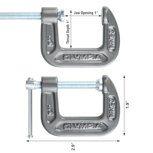 Image of Olympia Tools C-Clamp, 38-110, (1 X 1) Inches