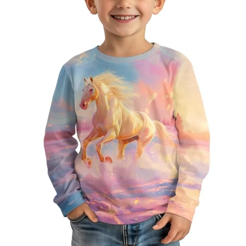 Image of Kids Long Sleeve Shirts for Girls 3-16 Year Old Cute Clothes for Teen Girls Casual Workout Tops