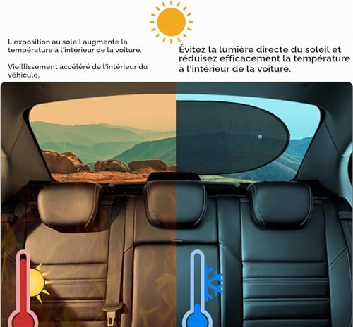 ZATOOTO 95 x 32 cm Pare Soleil Voiture Vitre Arrière, Occultant pour Baby – vue 5