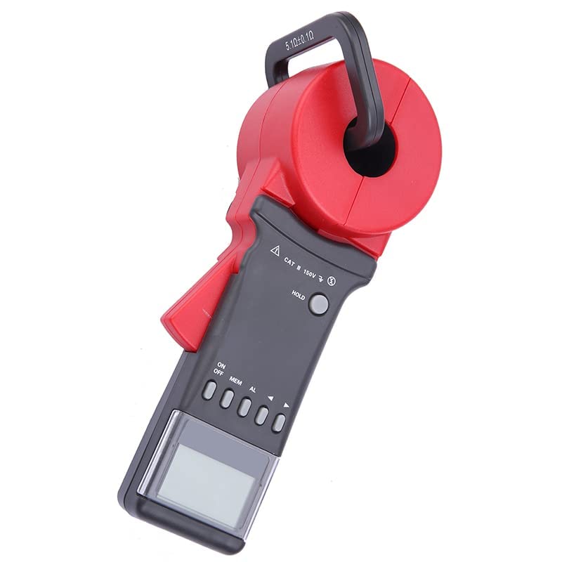 Digital Clamp-on Ground Earth Resistance Tester Meter Ground Resistance Measuring Insrument with Resistance Range 0.01 to 200Ω Resolution 0.001Ω