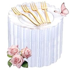 Clear and Gold Forks