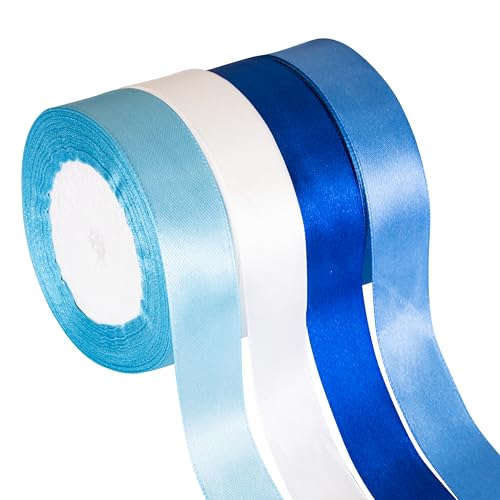 Fyshird Blaues Satinband 25mm x 22m