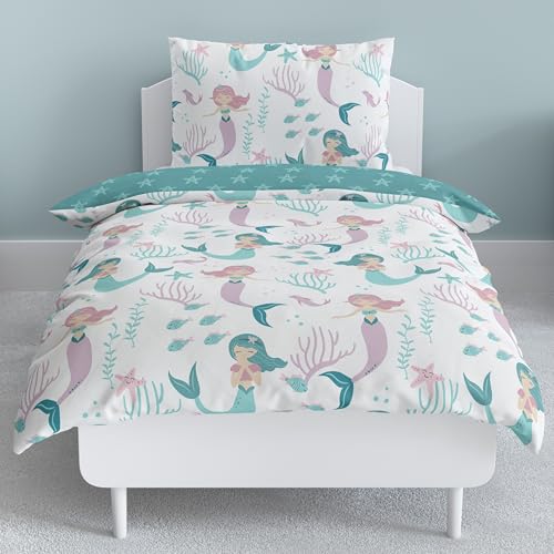 LINKHOFF Meerjungfrau Bettwäsche 135x200 2tlg - Mermaid Mädchen...