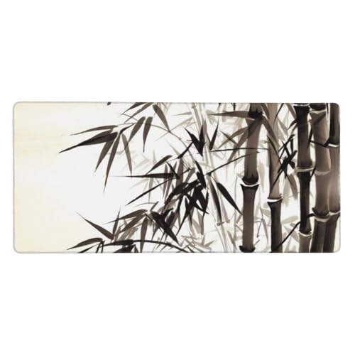 Tapis de souris de jeu étendu XXL calligraphie chinoise pour setup gaming et bureau moderne