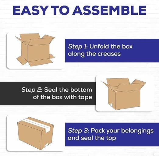 Image of ADDANBI-PRINTED-PACK OF 4 -| 27 inchx14 inchx13 inch | 5ply Cardboard Boxes for Packaging | Brown Corrugated Box for | Shipping |Moving | Home Shifting | Parcel | Courier Packing box | Large Carton Box.