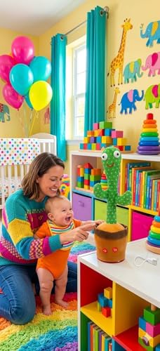 Image of Rechargeable Dancing Cactus Toy - Musical Talking Repeating Toy for Kids, Educational Interactive Plush Toy for Boys & Girls, USB Rechargeable with 120 Song
