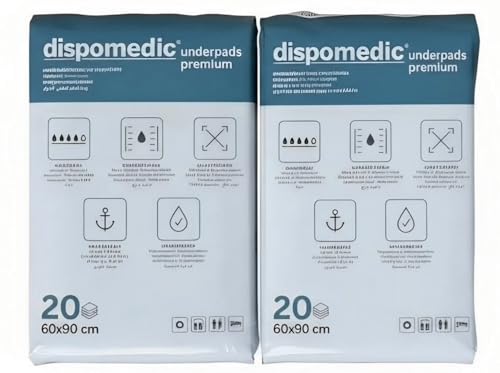 Villaclinic Empapadores 60x90 Desechables 20-40-100 Unidades, empapador para la incontinencia, Almohadillas absorventes para Adultos y Mascotas, Protector de Cama,, salvacamas Adultos (40)