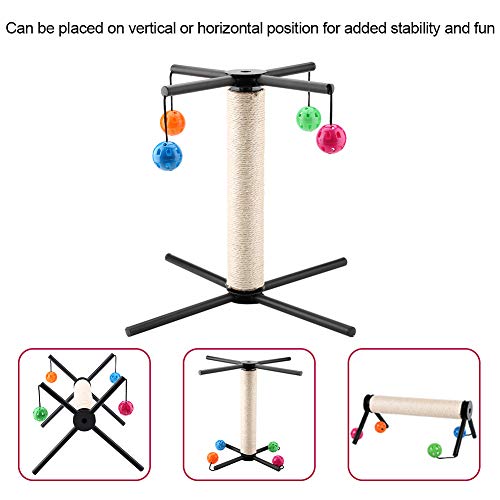 Fockety Poste de raspagem multifuncional, poste de jogo para gatos, gatinhos